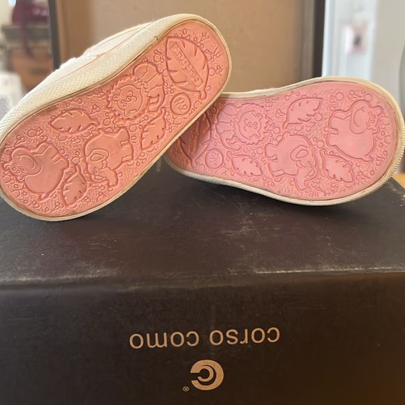 Gerber Toddler Girl 3W Walkers Sneakers Baby Very Good Condition Leather Upper - Picture 3 of 4